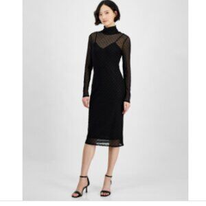 RACHEL Rachel Roy Womens Lydie MIDI Dress Black